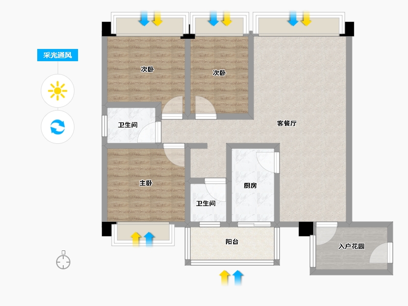 湖南省-岳阳市-中寰大厦-96.31-户型库-采光通风