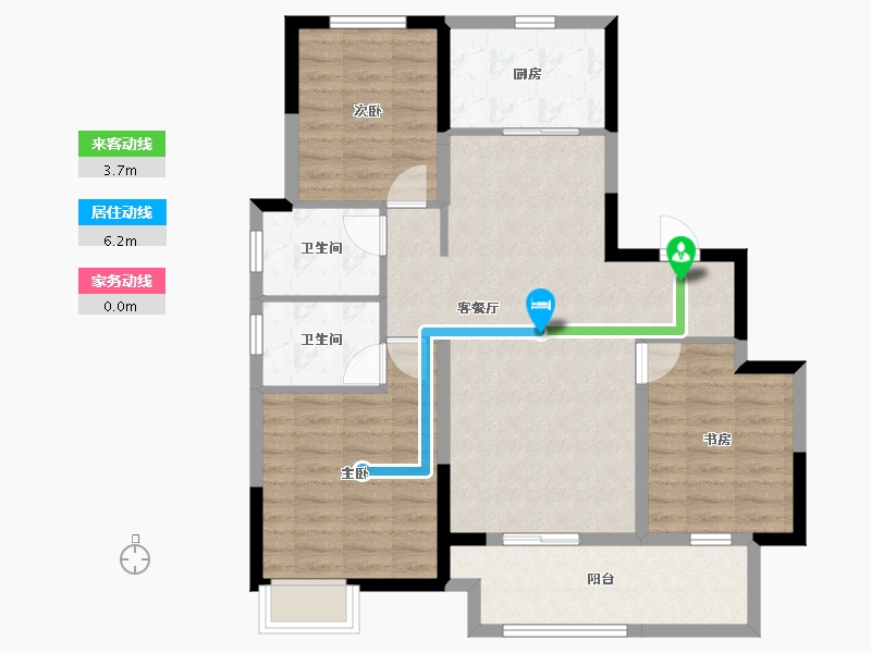 河北省-沧州市-中梁观沧海-90.37-户型库-动静线