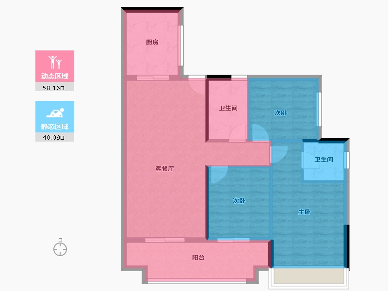 广东省-湛江市-中金时代广场-89.23-户型库-动静分区