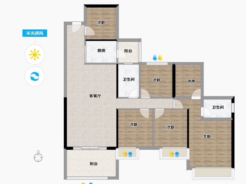 广东省-湛江市-公园一号-122.04-户型库-采光通风