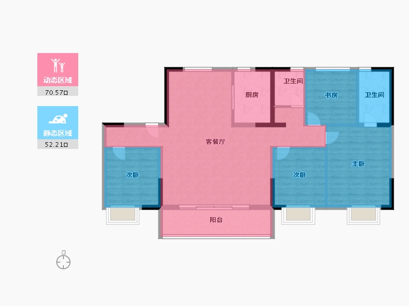 河北省-秦皇岛市-碧桂园翡翠公园-111.00-户型库-动静分区