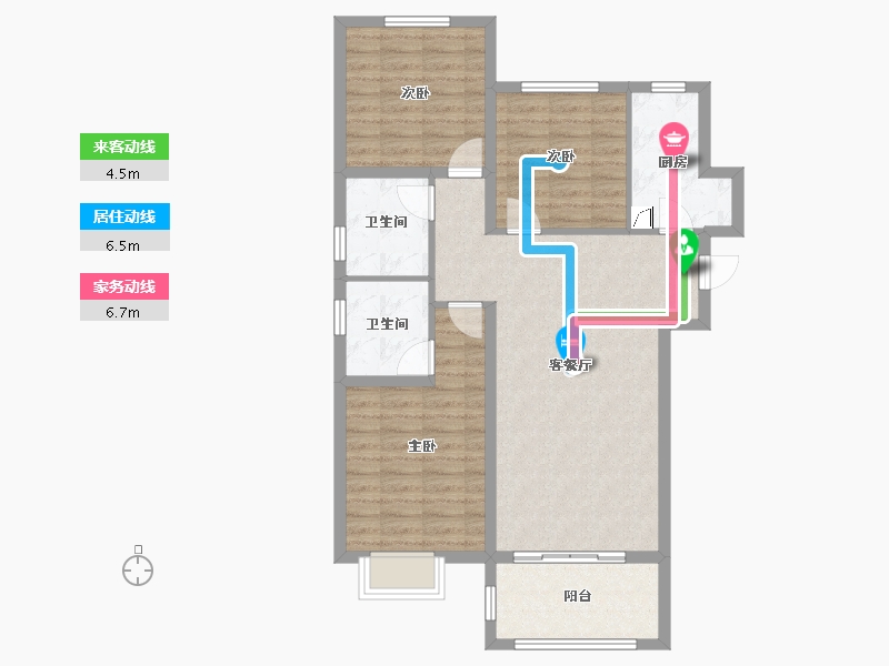 河北省-邢台市-天一和院-88.00-户型库-动静线