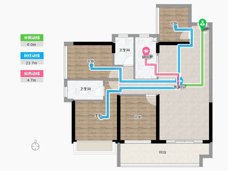 广东省-湛江市-钰海豪庭-95.83-户型库-动静线