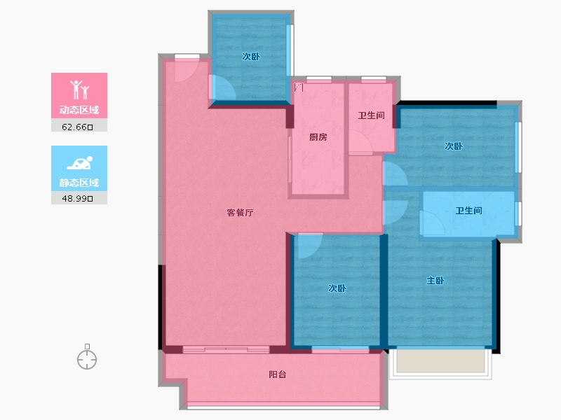 广东省-湛江市-钰海豪庭-100.46-户型库-动静分区