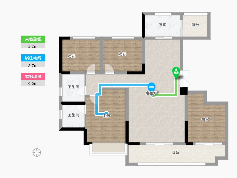 陕西省-汉中市-漢江首府-115.00-户型库-动静线