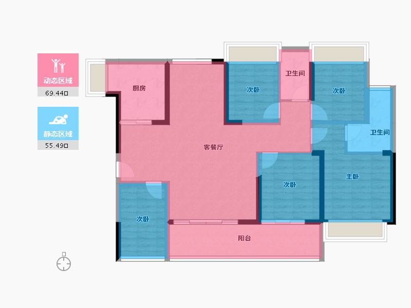 广东省-湛江市-钰海豪庭-111.60-户型库-动静分区