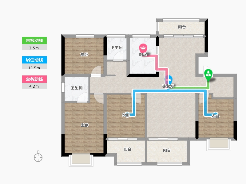 安徽省-池州市-昌盛·翰林学府-117.68-户型库-动静线