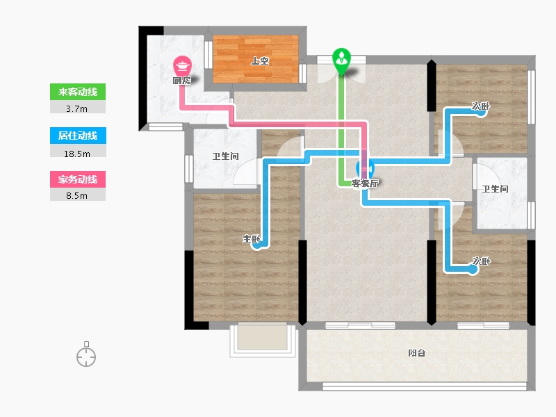 湖北省-黄冈市-龙玺湾-91.94-户型库-动静线