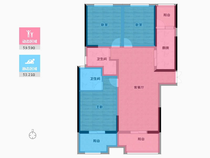 陕西省-汉中市-漢江首府-99.70-户型库-动静分区