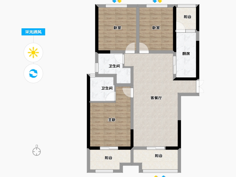 陕西省-汉中市-漢江首府-99.70-户型库-采光通风