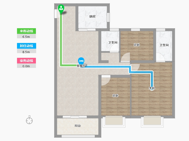 陕西省-汉中市-陕建·汉悦府-94.40-户型库-动静线