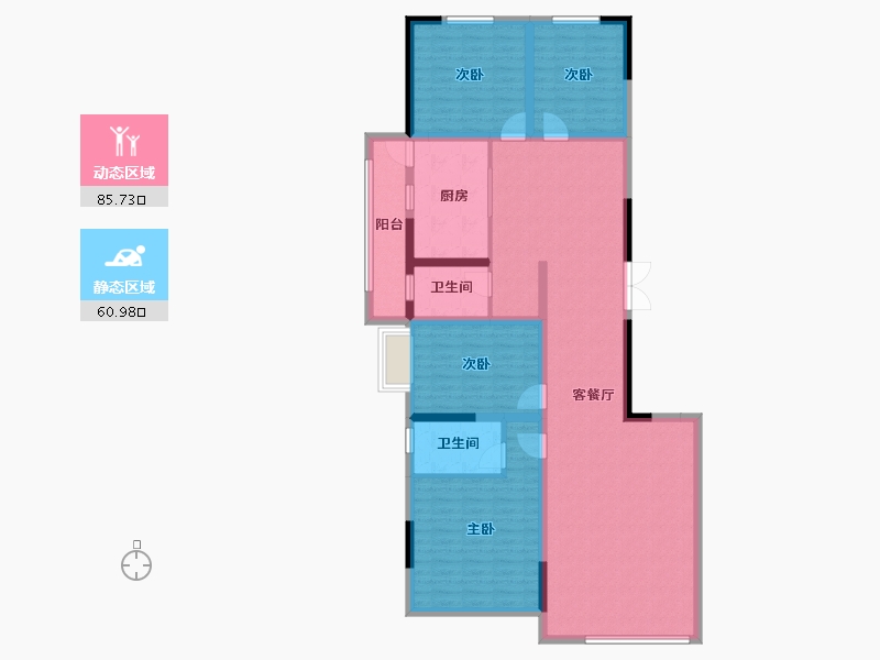 陕西省-汉中市-漢江首府-131.64-户型库-动静分区