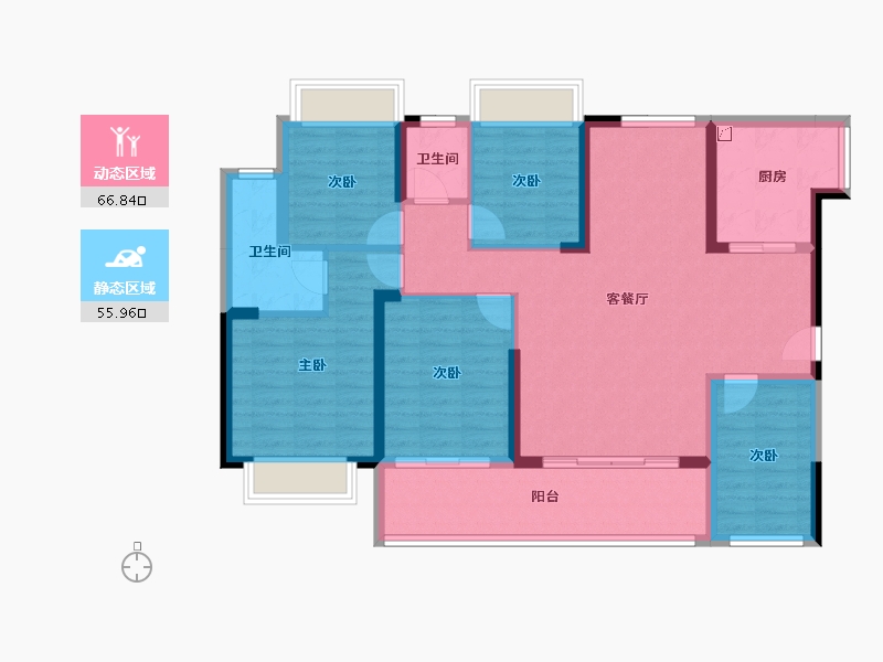 广东省-湛江市-钰海豪庭-109.60-户型库-动静分区