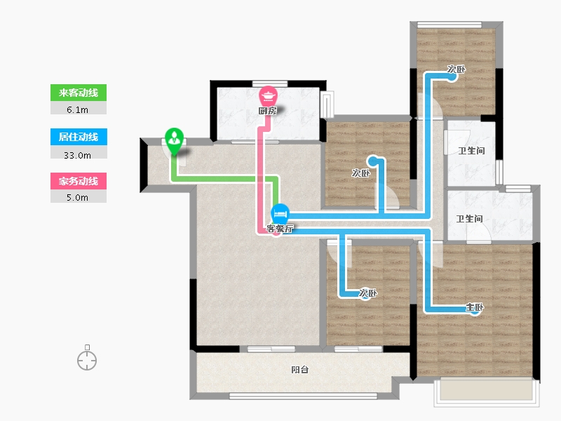 江苏省-南京市-景瑞熙棠府-119.00-户型库-动静线