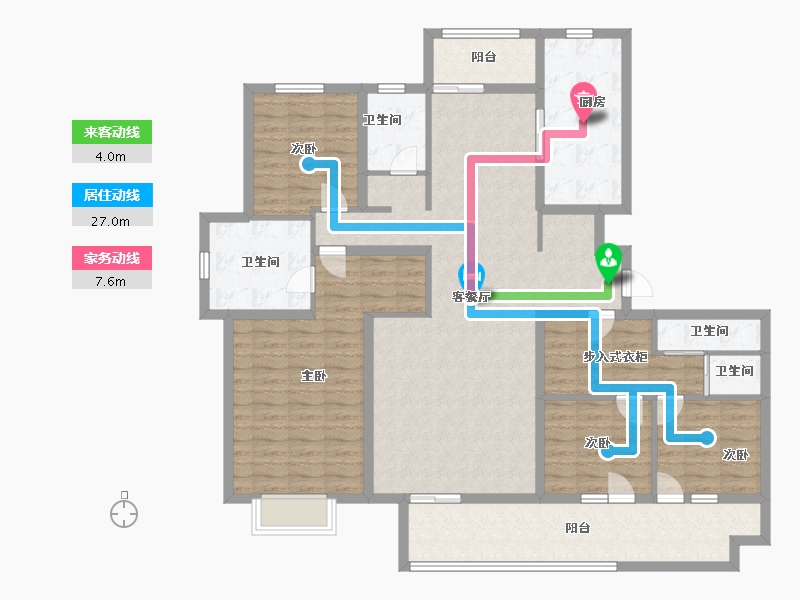 山东省-威海市-格雅花园-142.39-户型库-动静线