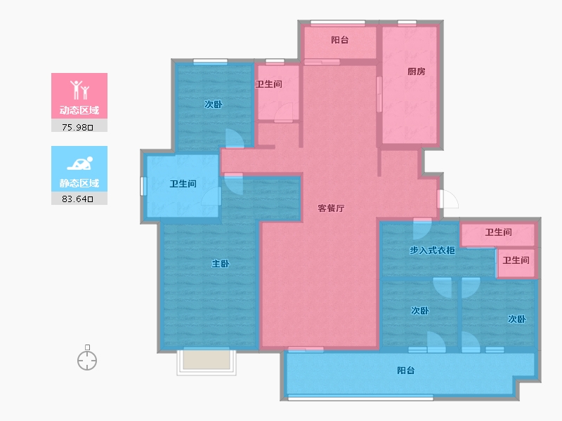 山东省-威海市-格雅花园-142.39-户型库-动静分区