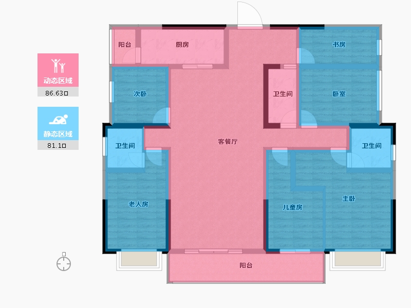 广西壮族自治区-玉林市-玉开东城经典-149.21-户型库-动静分区