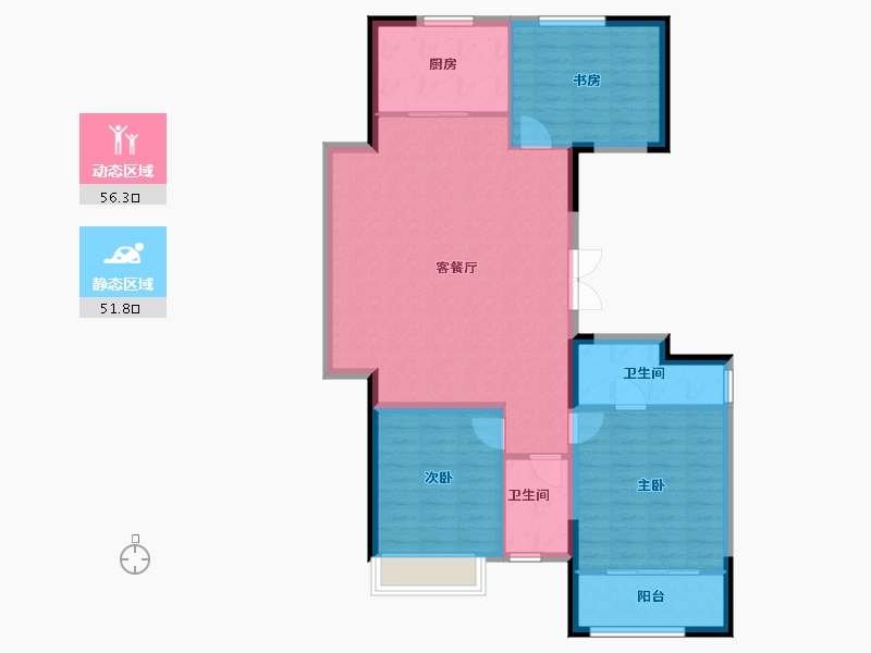 河北省-秦皇岛市-秦皇皓月城-98.53-户型库-动静分区