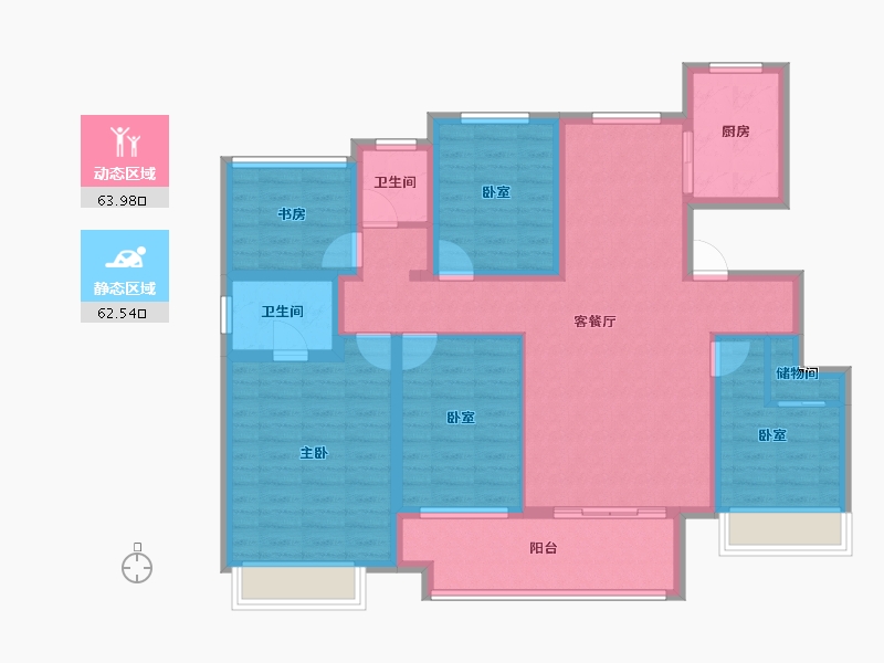 安徽省-宿州市-翔茂悦·府-112.00-户型库-动静分区