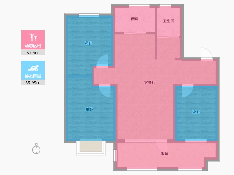 山东省-日照市-高新颐和学府-83.32-户型库-动静分区