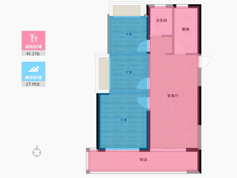 广西壮族自治区-北海市-融创海映兰屿-64.86-户型库-动静分区