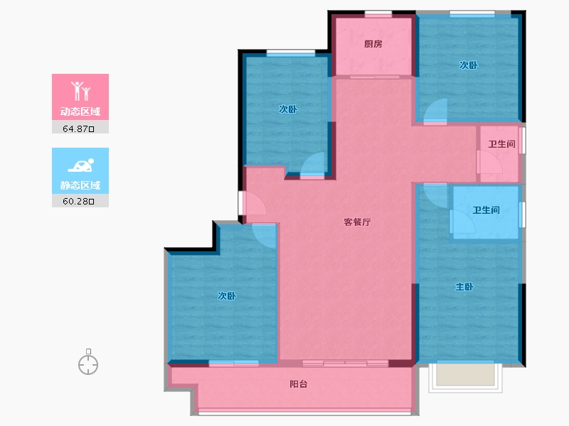 山东省-泰安市-盛世康园-112.96-户型库-动静分区