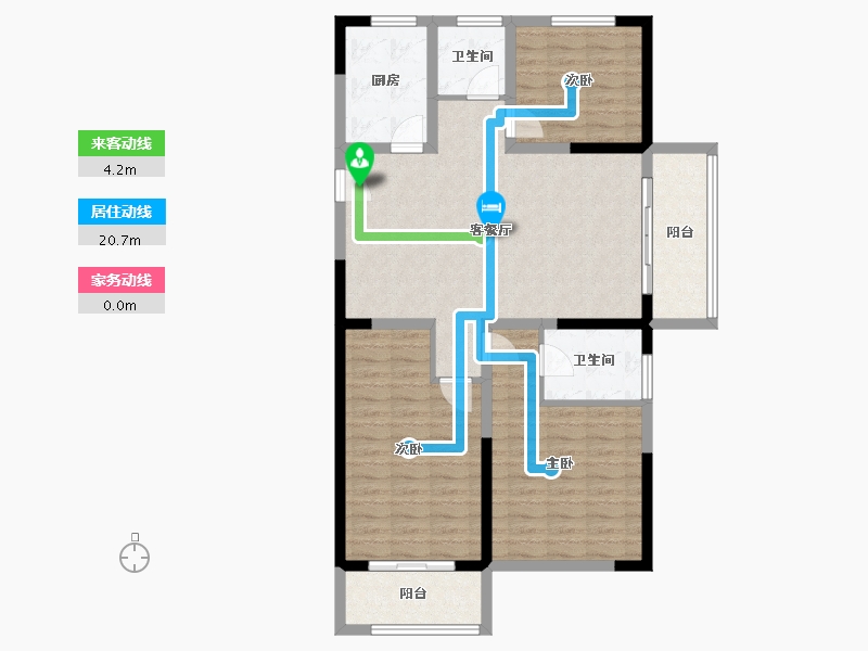 山东省-泰安市-盛世康园-102.05-户型库-动静线