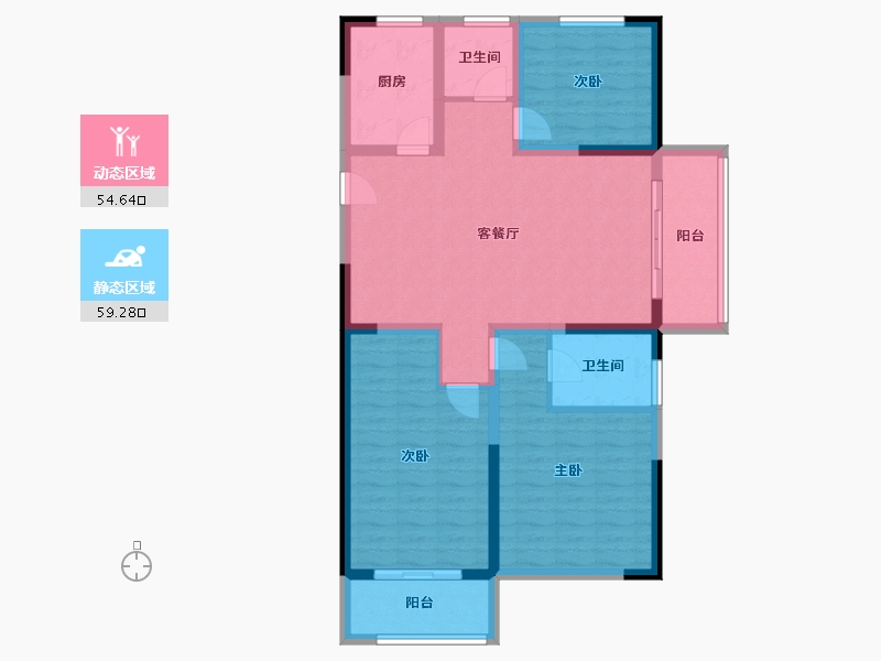 山东省-泰安市-盛世康园-102.05-户型库-动静分区