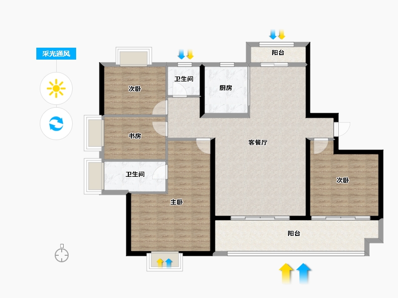 福建省-莆田市-永鸿国际文化城-127.52-户型库-采光通风