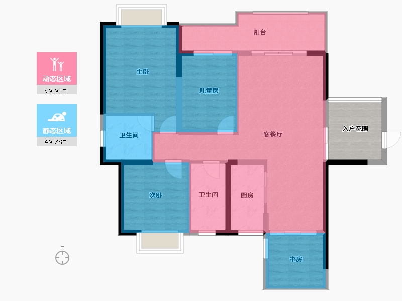 广西壮族自治区-玉林市-玉开东城经典-106.34-户型库-动静分区