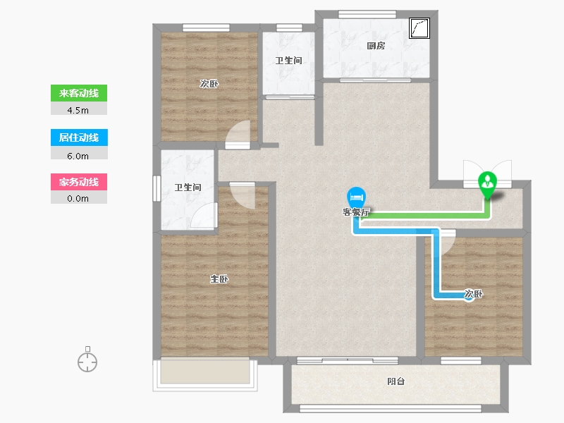 河北省-邢台市-中鼎麒麟华府-105.41-户型库-动静线