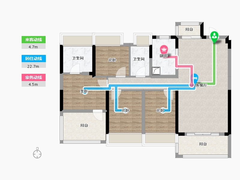 广东省-惠州市-蓝光·雍和园-97.64-户型库-动静线