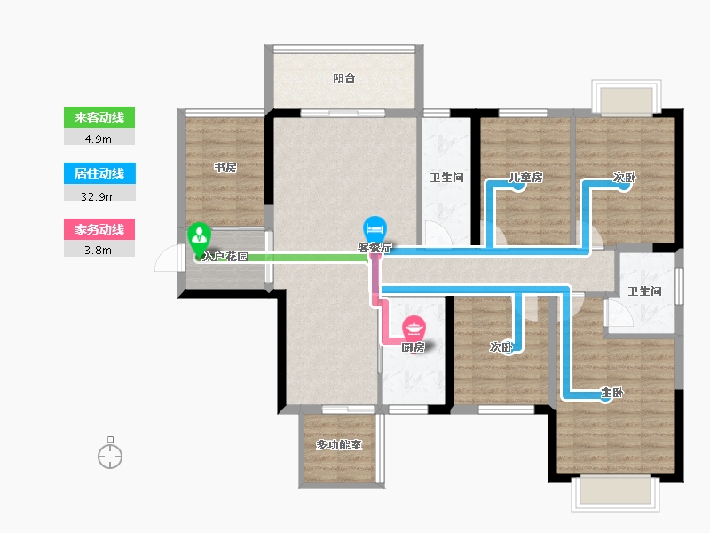 广西壮族自治区-玉林市-玉开东城经典-117.47-户型库-动静线