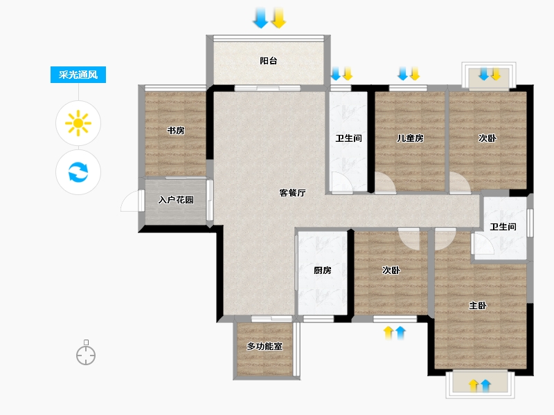 广西壮族自治区-玉林市-玉开东城经典-117.47-户型库-采光通风