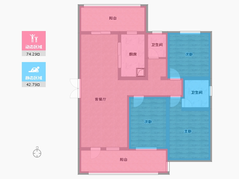 河北省-邢台市-丰基兴达府-102.64-户型库-动静分区