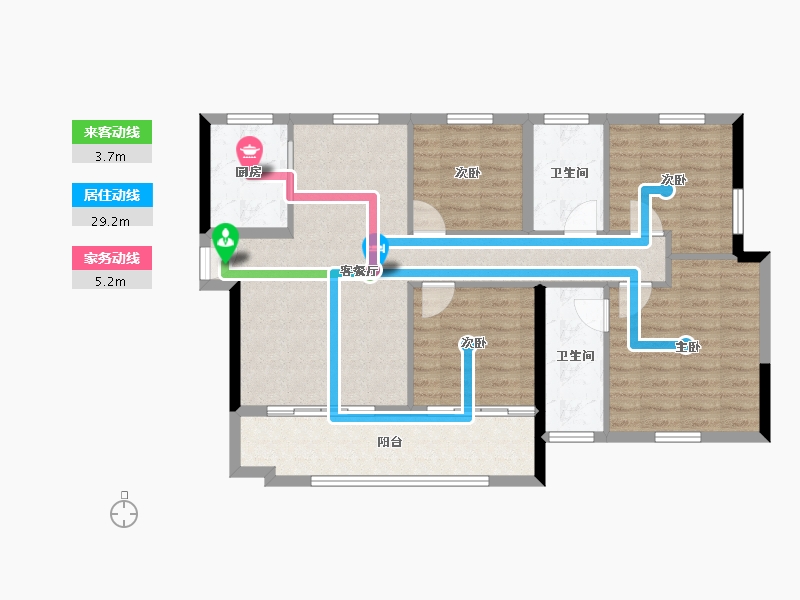 福建省-莆田市-皇庭美域外滩玉玺-95.79-户型库-动静线