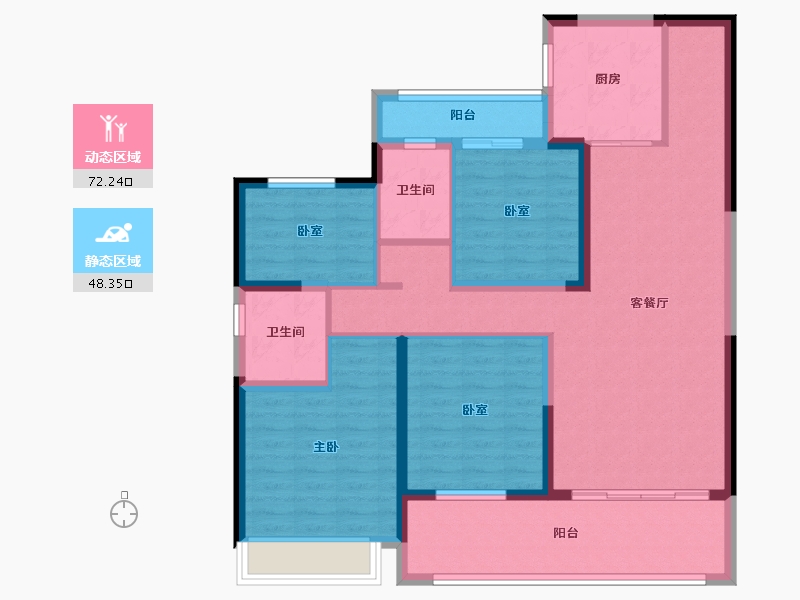 安徽省-宿州市-翡翠悦府-106.40-户型库-动静分区