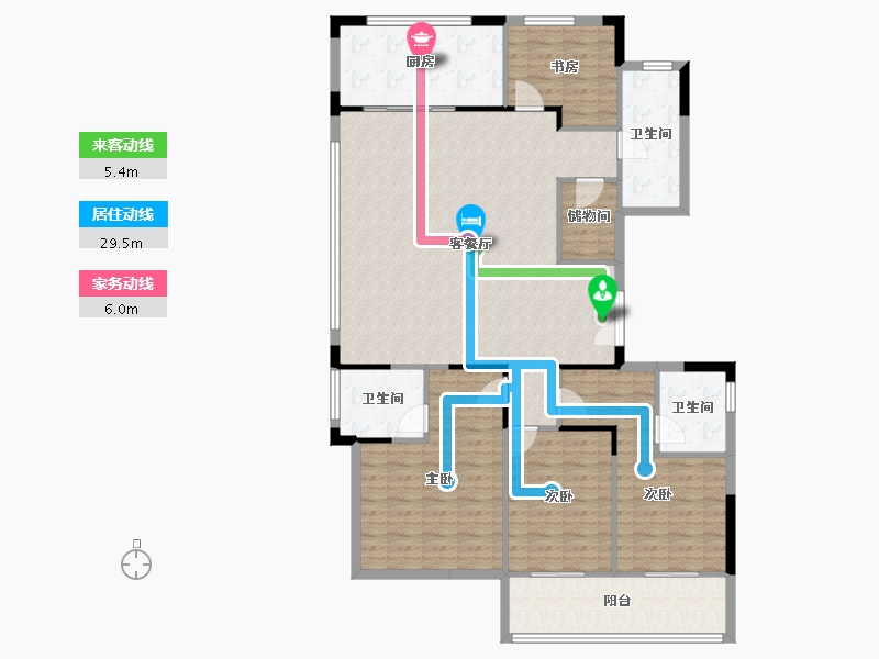 山东省-泰安市-西湖龙胤-141.49-户型库-动静线