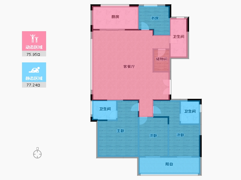 山东省-泰安市-西湖龙胤-141.49-户型库-动静分区