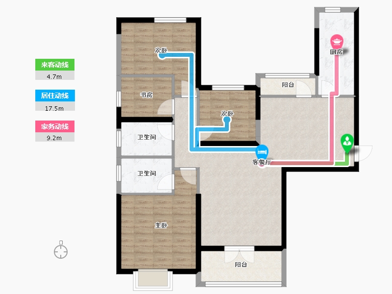 河北省-秦皇岛市-秦皇岛恒大悦府-105.08-户型库-动静线