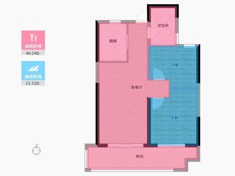 广西壮族自治区-北海市-融创海映兰屿-63.10-户型库-动静分区