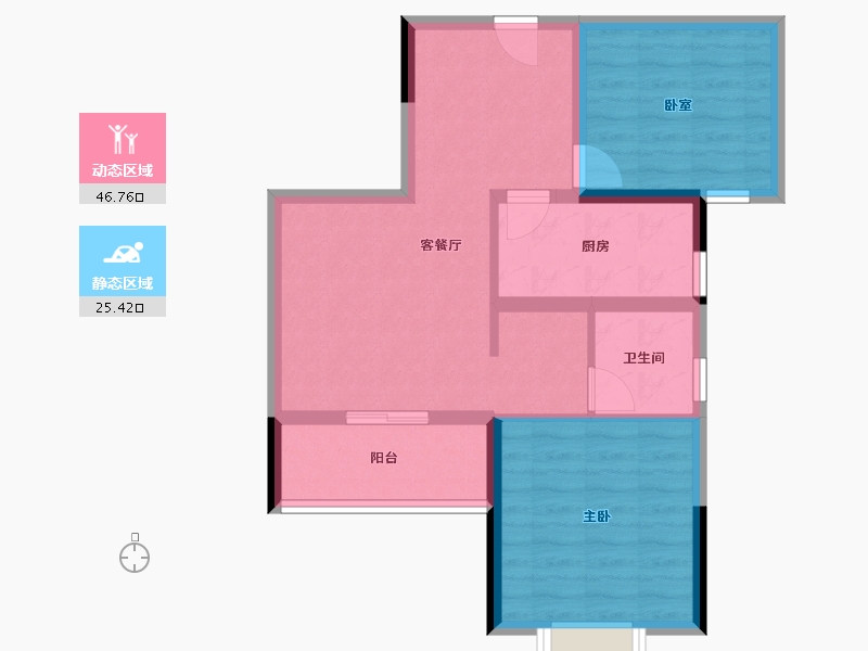 陕西省-铜川市-上河郡-63.80-户型库-动静分区