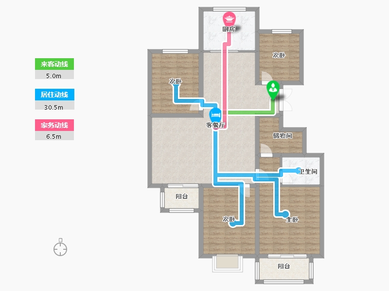 河南省-焦作市-九龙新城-111.97-户型库-动静线