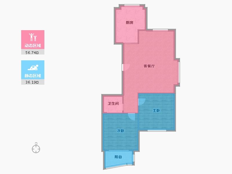 浙江省-温州市-康锦公寓-87.00-户型库-动静分区