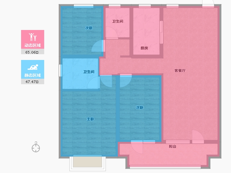 山东省-威海市-格雅花园-100.00-户型库-动静分区