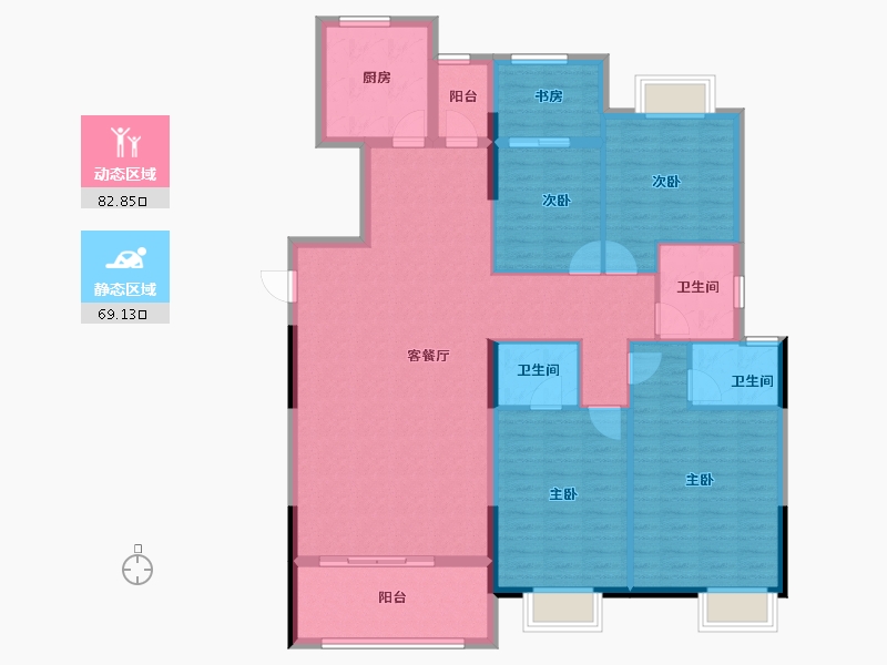 福建省-莆田市-滨海南城府-138.29-户型库-动静分区