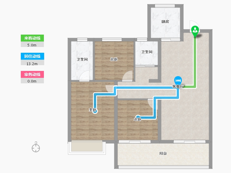 安徽省-宿州市-金荣·金源里-93.61-户型库-动静线