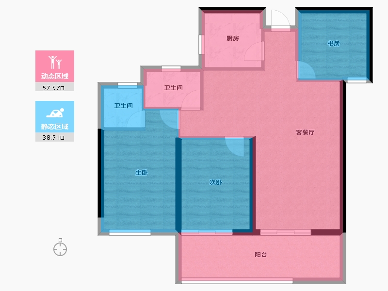 福建省-莆田市-永鸿国际文化城-86.62-户型库-动静分区