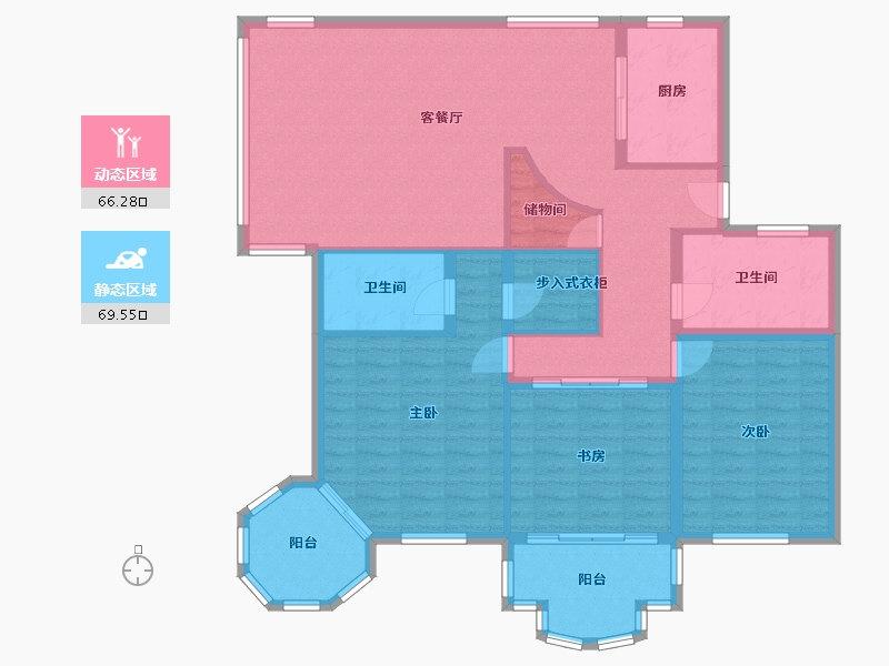 浙江省-杭州市-三里新城兰苑-115.00-户型库-动静分区