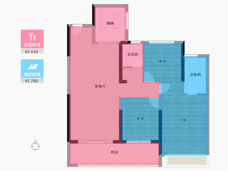 安徽省-宿州市-翡翠悦府-95.20-户型库-动静分区